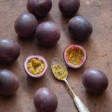 Set 2 Purple Passion Fruit Plants Live, Fast-Growing Passionfruit Vine Live Plants Tree for Full Sun Growing, Summer Planting, 4-7 Inches, No Pot, Hardy Tropical Trellis Planting