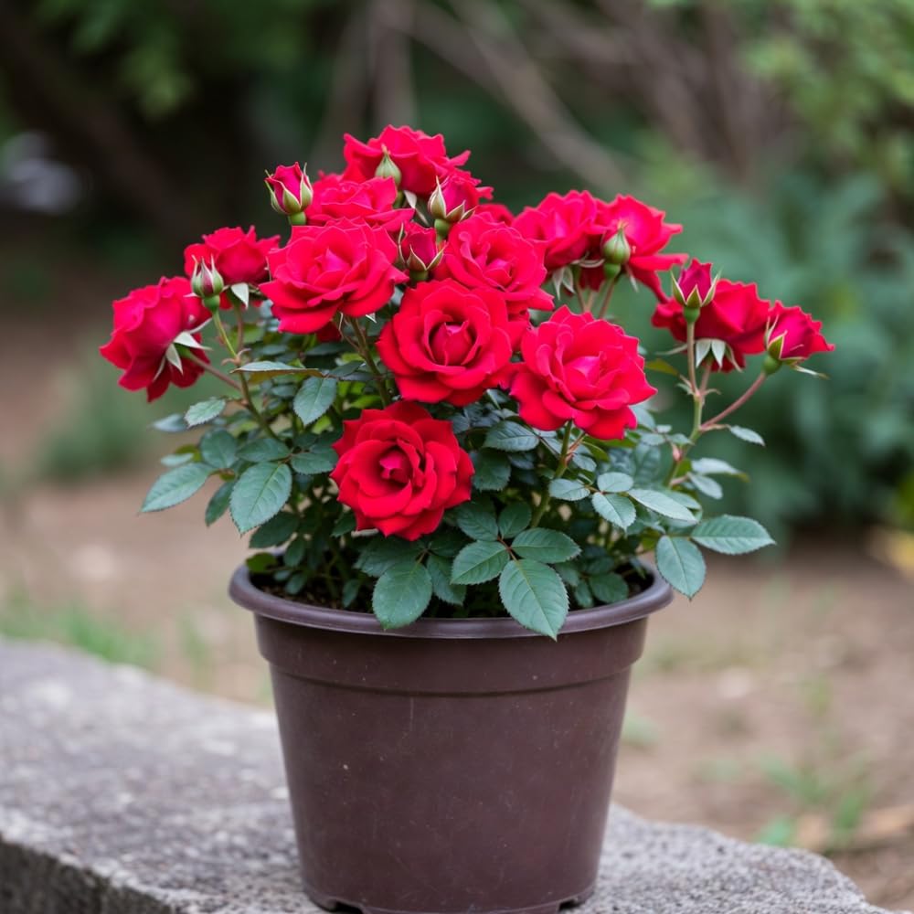 Miniature Rose Plant Live, 3-5 Inch Tall, 3 Inch Pot