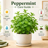 Peppermint Live Plant, Indoor Outdoor Herb Plant, 4-6 Inch Tall, 4 Inch Pot