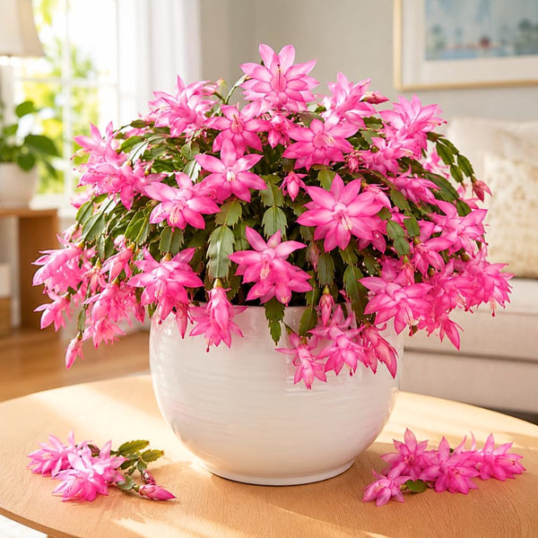 Pink Holiday Cactus Live Plant, Live Houseplant, 4-7 Inch Tall, 4 Inch Pot