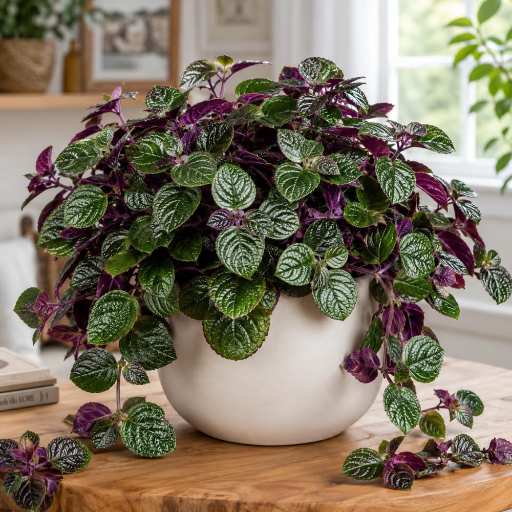 Purple Swedish Ivy Plectranthus Plant Live, 4-6 Inch Tall, 4 Inch Pot