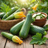 2 Green Live Zucchini Squash Plants, 4-6 Inch Tall, 4 Inch Pot