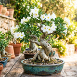White Desert Rose Plant Live, Succulent Houseplant, 4-7 Inch Tall