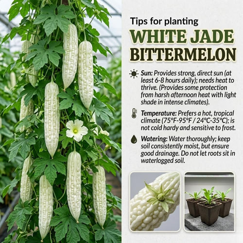 10 Live White Jade Bittermelon Seeds, Fresh Garden Seeds