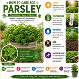 Parsley Herb Live Plant, Edible Fragrant Herb Plant, 4-7 Inch Tall