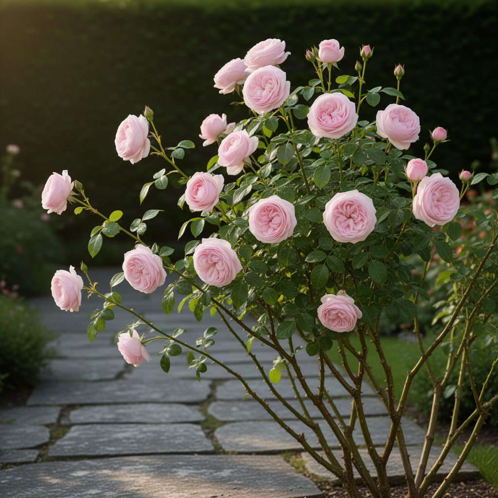 Live Pink Climbing Rose Plant, 5-9 Inch Starter For Landscape Garden Areas