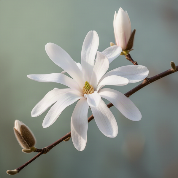 Live Star Magnolia Tree In Gallon Pot, Fragrant Flowers, 12-18 Inches Tall