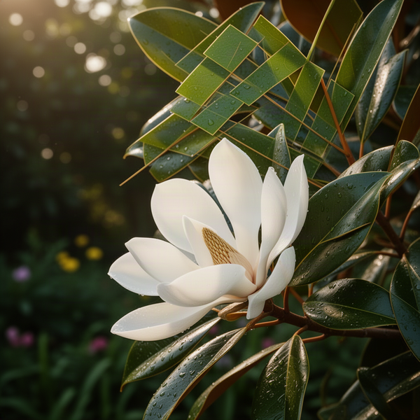 Live White Magnolia Plant, Flowering Tree 12-18 Inches Tall, Gallon Pot