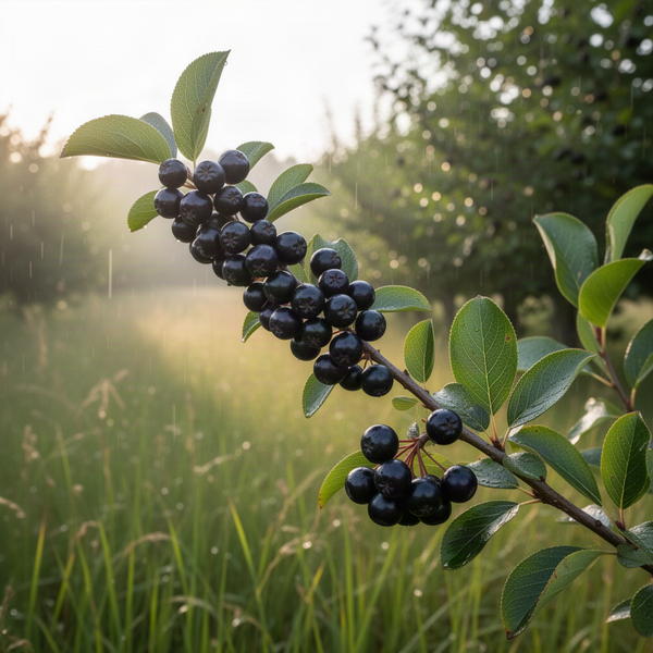 Live Black Chokeberry Berry Bush, 8-14 Inches Tall In A Quart Container