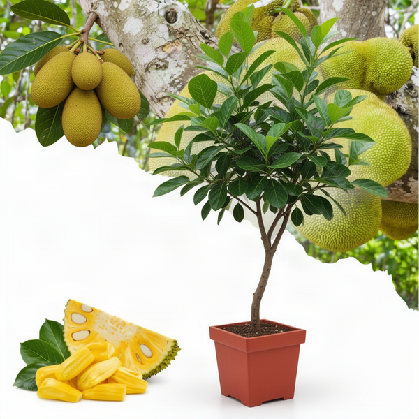 Live Jackfruit Fruit Tree Plant, 2-3 Ft Tall, For Tropical Outdoor Gardens