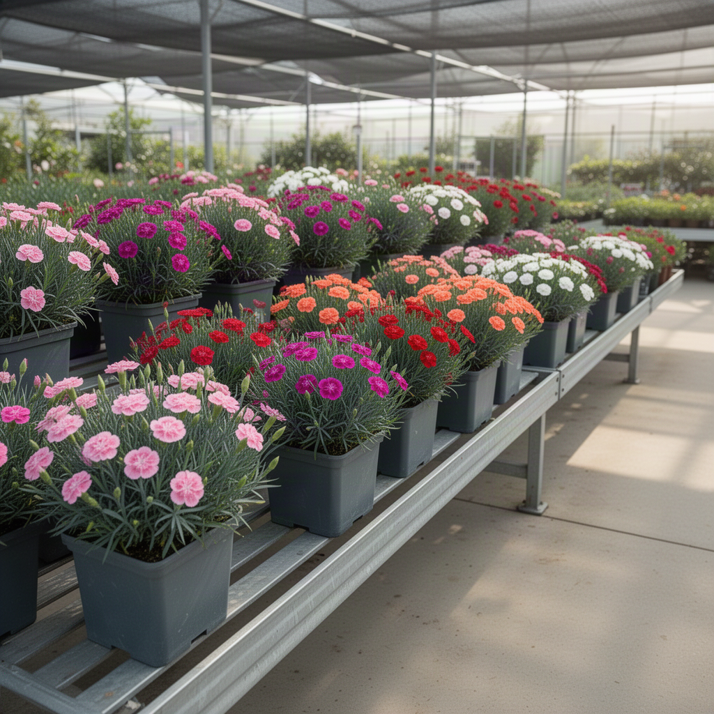 6 Red Live Dianthus Plants, Flowering Outdoor Plants For Garden Planting