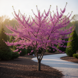 4 Eastern Redbud Flowering Trees, 6-12 Inch, Well-Rooted Live Tree Plants