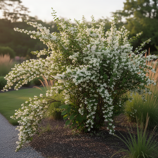 Live Mock Orange Shrub, 1-Year-Old Potted Plant, Fragrant White Blooms
