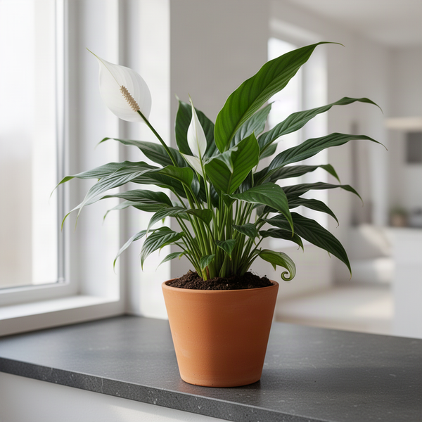 2 Indoor Peace Lily Plants, Live Houseplants With Elegant Leaves, 5-9 Inch