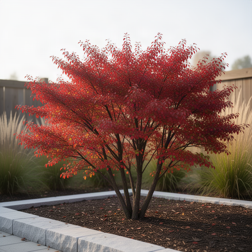 5 Live Burning Bush Plants, 6-10 Inch Bare Root Landscape Shrubs, Gardens