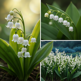 5 Lily Of The Valley Rhizomes, White Perennial Flowers For Garden Planting