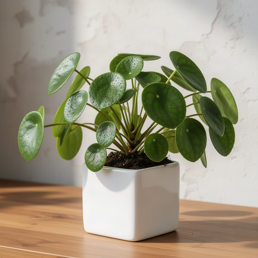 3 Pilea Peperomioides Live Houseplants, Money Plant, 3-5 Inches Height