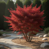 5 Live Dwarf Burning Bush Plants, 6-12 Inch Hardy Outdoor Ornamental Shrubs