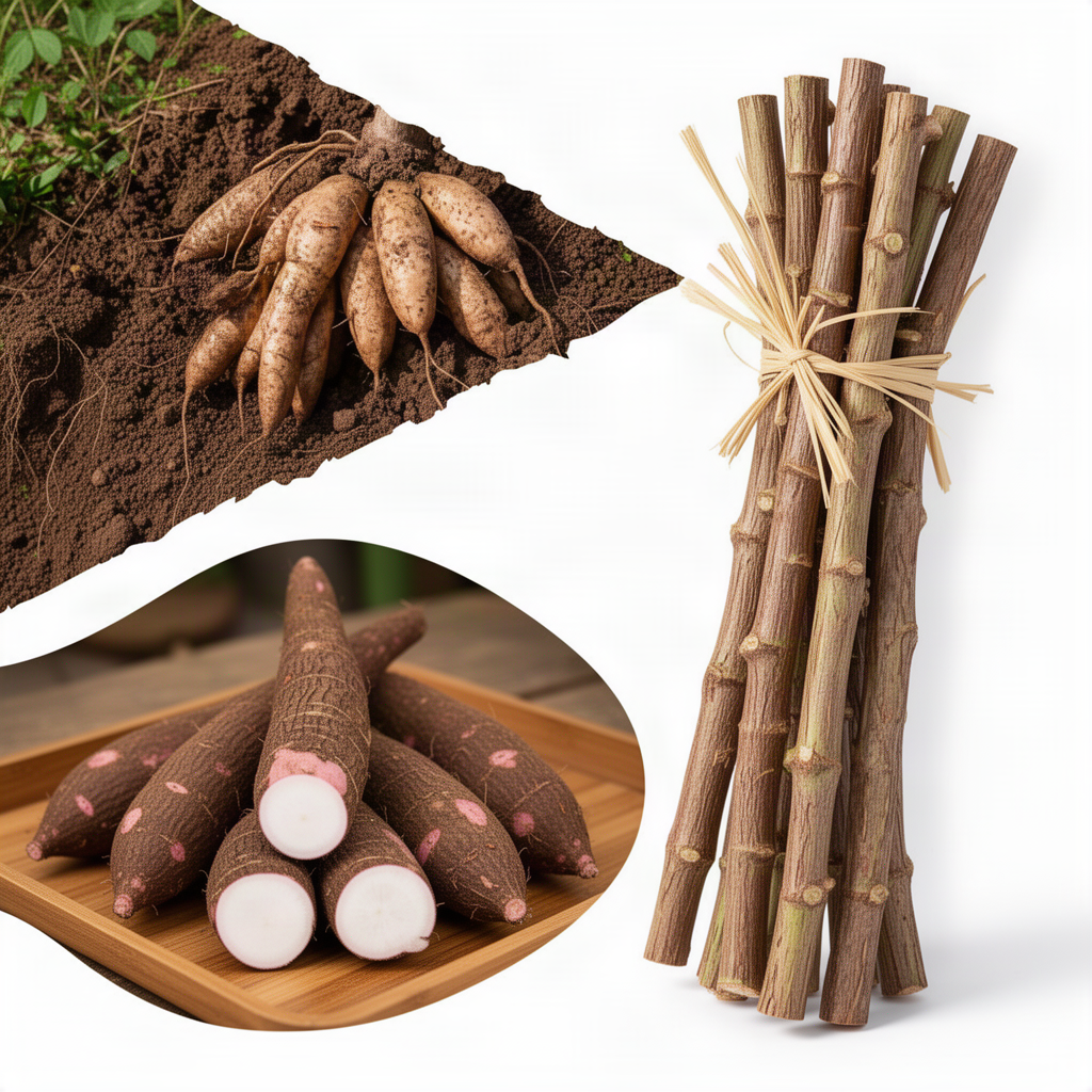 5 Sweet Yuca Cassava Cuttings, 6-8 Inch Stems For Home Vegetable Garden