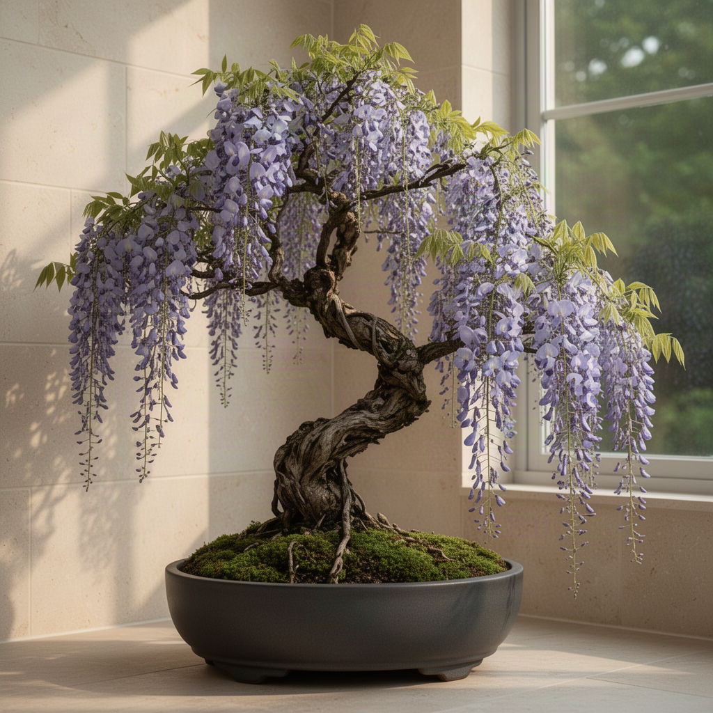 Live Blue Wisteria Plant, 2.5-Inch Pot, 6-12 Inches Tall Climbing Vine