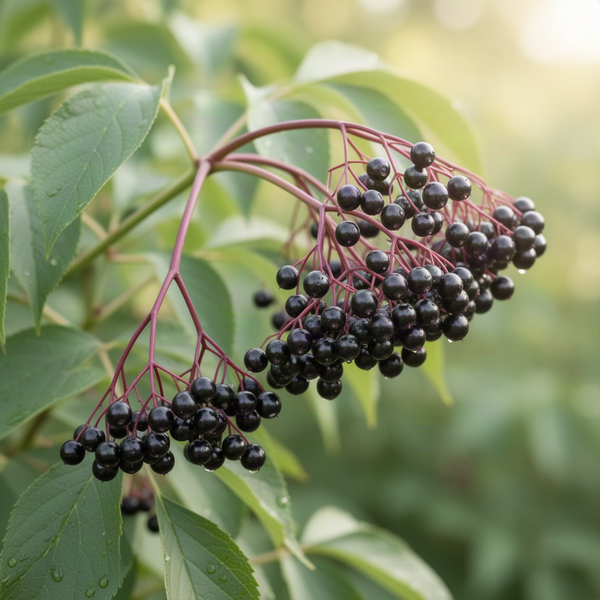 Elderberry Live Bush Plant, Edible Fruit, 8-12 Inches Tall For Growing