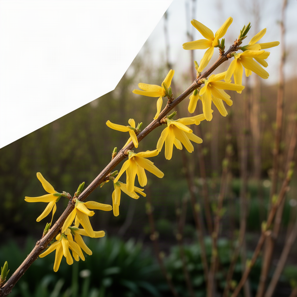 2 Live Forsythia Shrubs, 6-12 Inch Bare Root Plants With Yellow Blooms
