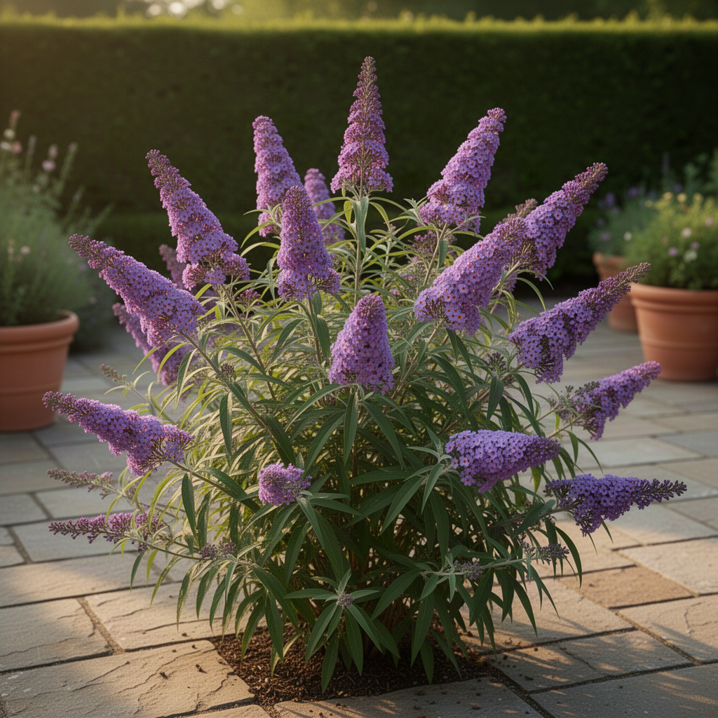 2 Buddleia Live Plants, Light Blue Flower Shrubs, Outdoor, 4-9 Inches Tall