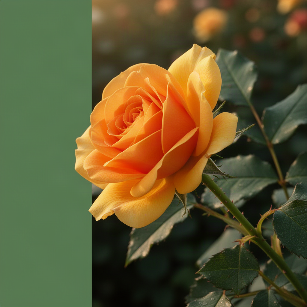 Live Orange Rose Bush, Fragrant Reblooming Plant, 5-10 Inch Tall, No Pot