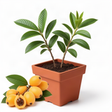 Live Loquat Fruit Tree, 5-9 Inches Tall In 4-Inch Pot, Garden Planting