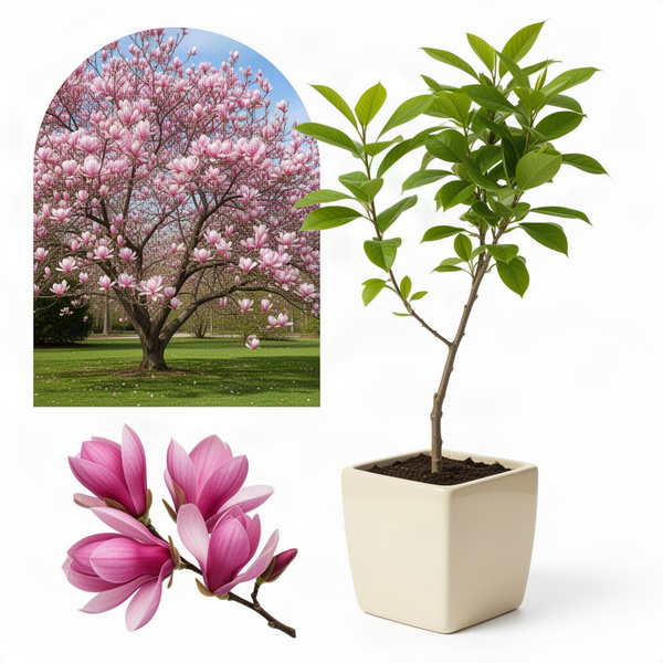Live Jane Magnolia Tree, Fragrant Flowers, 6-12 Inches Tall, 2.5-Inch Pot