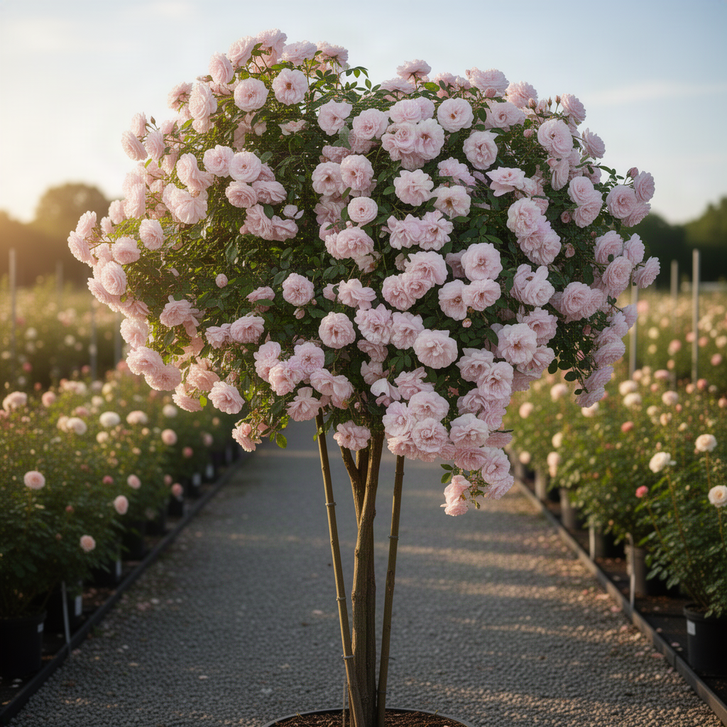 Live Pink Climbing Rose Bush Plant, Bare Root, 5-9 Inches Tall For Planting