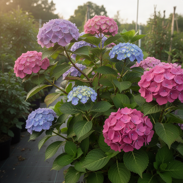2 Live Hydrangea Starter Trees, Random Blooms, 5-9 Inches Tall, No Pot