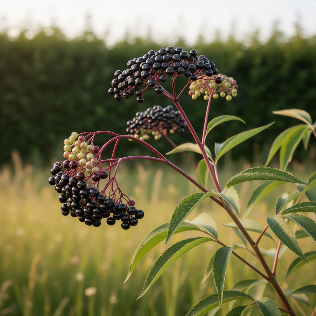 2 Live Black Elderberry Plants, 6-12 Inch Tall Home Garden Fruit Shrubs
