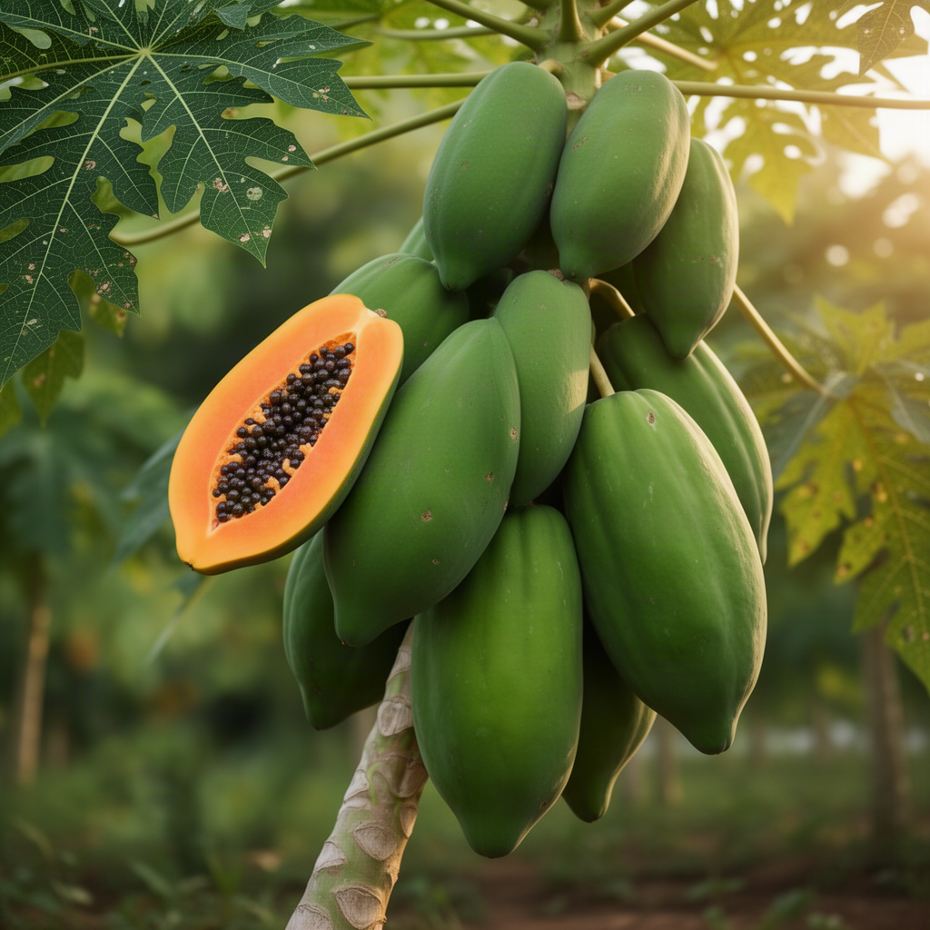 Live Papaya Fruit Tree, Tropical Plant 5-10 Inches Tall In A 4 Inch Pot