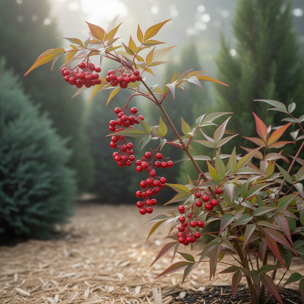 Live Nandina Shrub Plant, 6-9 Inches Tall, Well Rooted In 2.5-Inch Pot