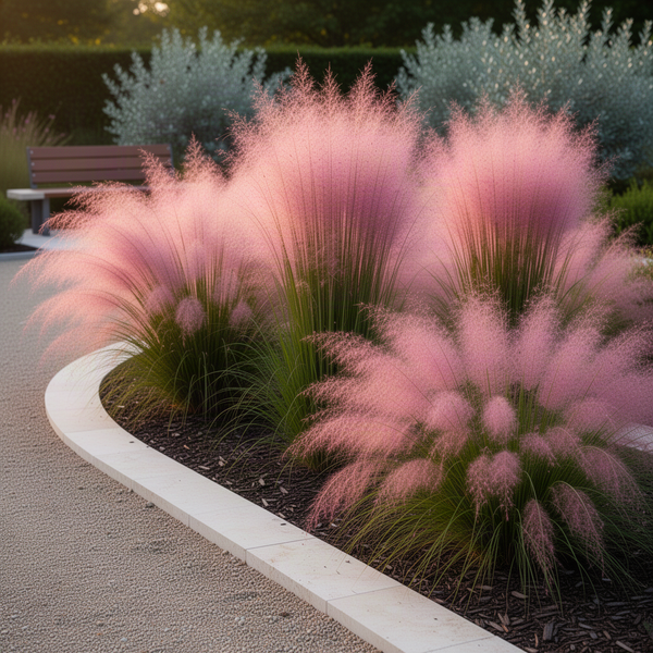 2 Live Pink Muhly Grass Plants, 5-9 Inch Starters For Borders And Pots