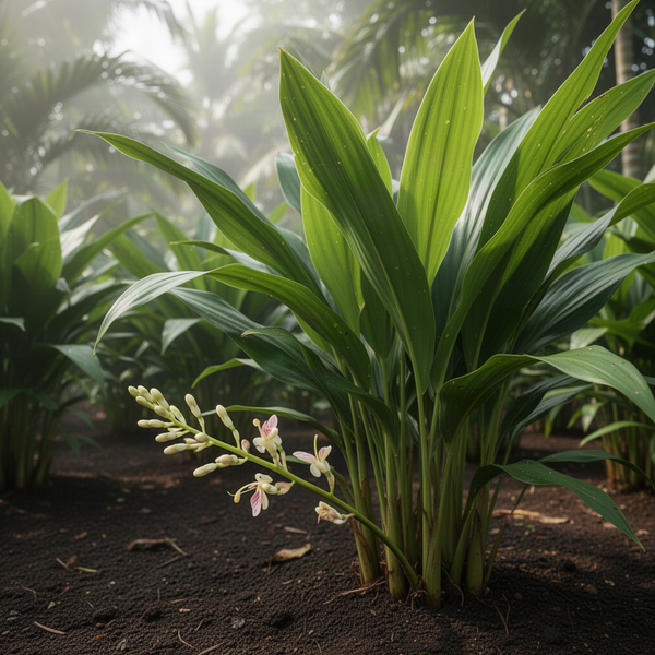 Live Galangal Ginger Flower Plant, 4-7 Inch Tall Starter For Garden Beds