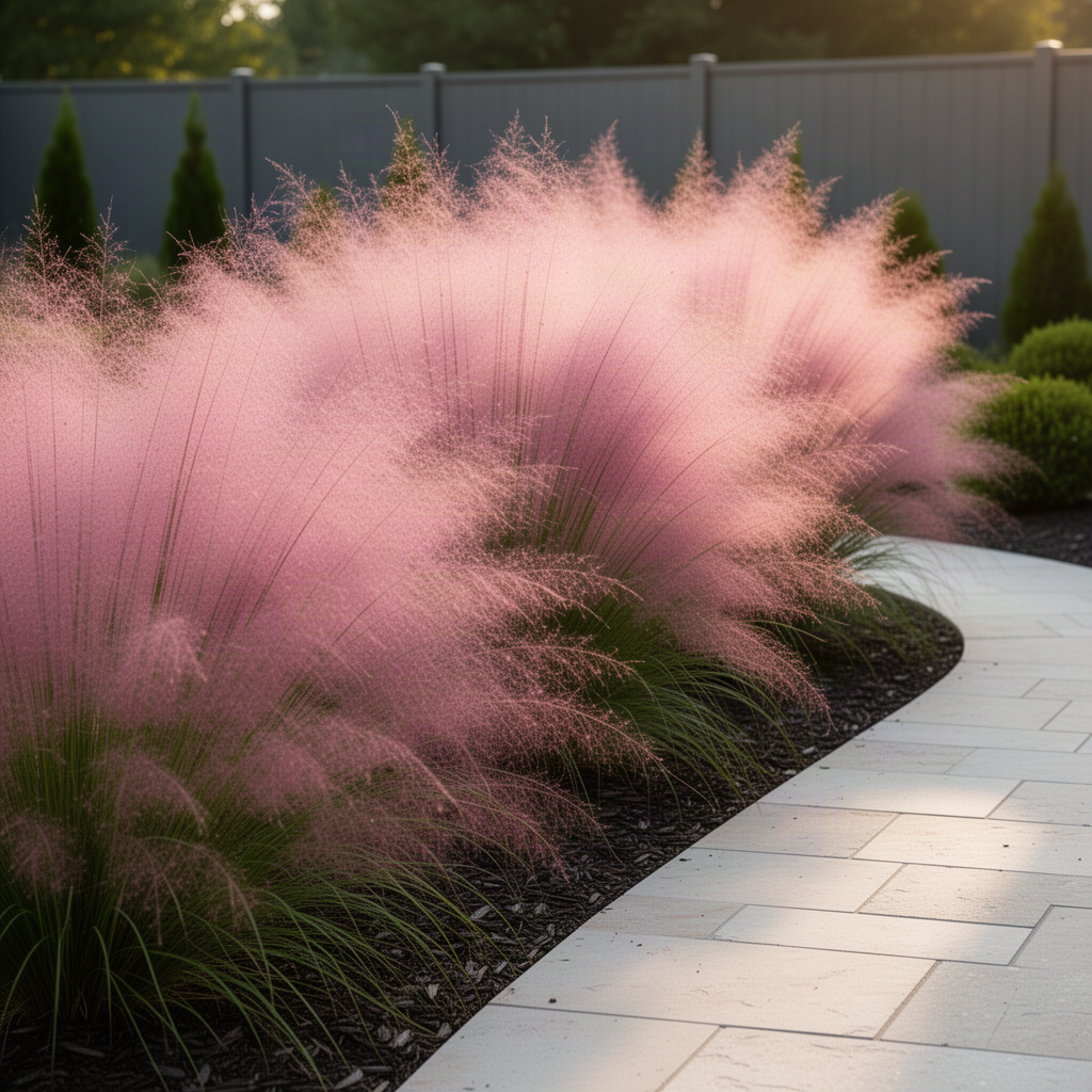 2 Pink Muhly Grass Live Plants, 5-9 Inch Perennial Ornamentals For Gardens