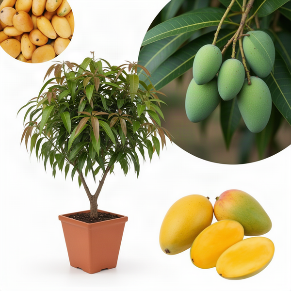 Live Tropical Mango Tree, 2 To 3 Feet Tall, For Outdoor Gardens, 1 Gallon