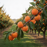 Live Persimmon Tree, 6-15 Inch Potted Seedling With Sweet Orange Fruit