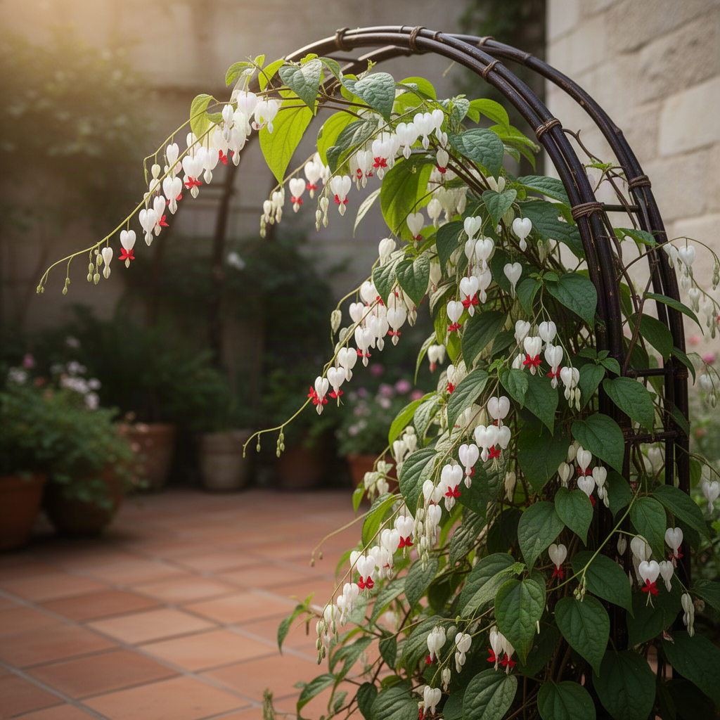 3 Live White Bleeding Heart Vine Plants, Bell-Shaped Flowers, 5-10 In.