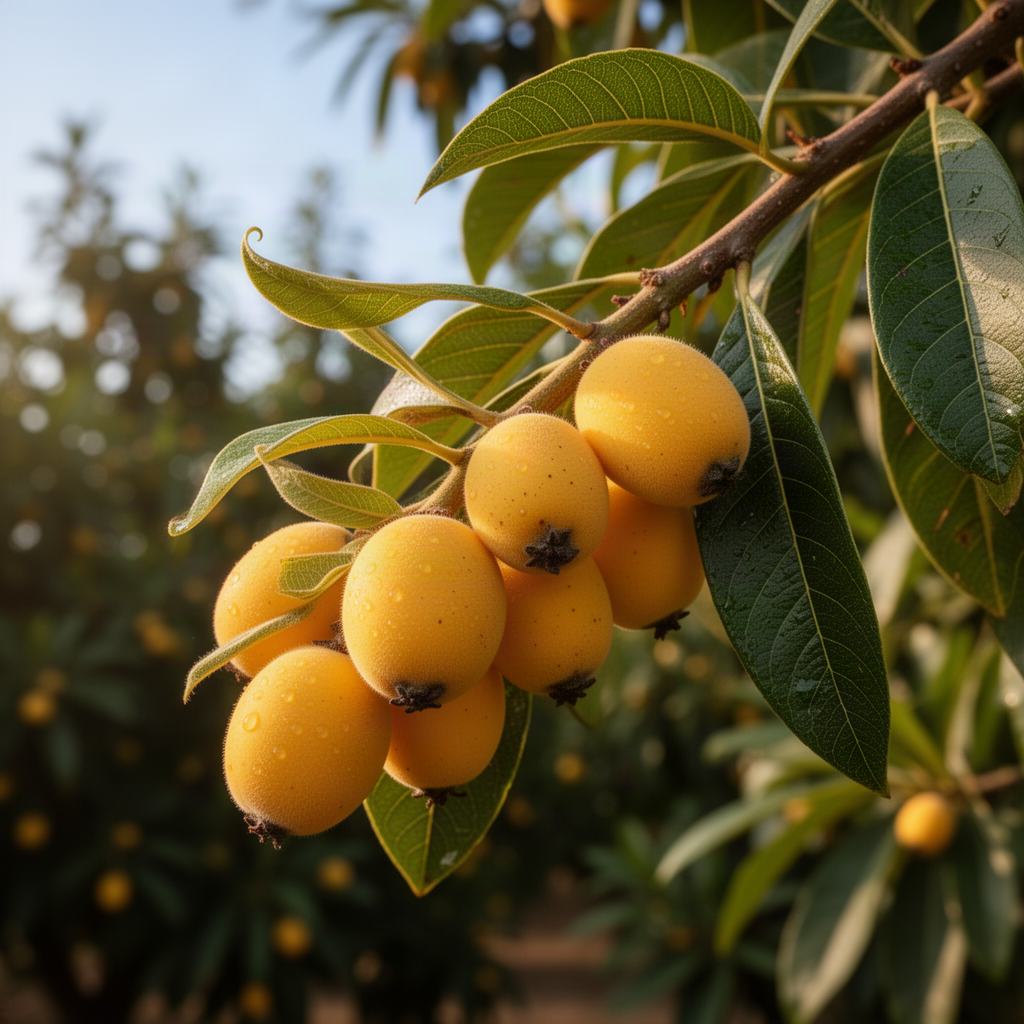 Live Loquat Fruit Tree Seedling, 5-9 Inches Tall, 4-Inch Pot, Outdoor Use