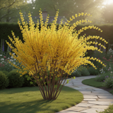 Yellow Flowering Forsythia Live Shrub, Well-Rooted Plant, 6-13 Inches Tall