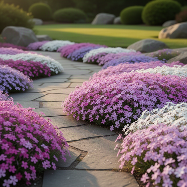 3 Live Creeping Phlox Plants, Mixed Flowers, 4-7 Inch Landscaping Starts