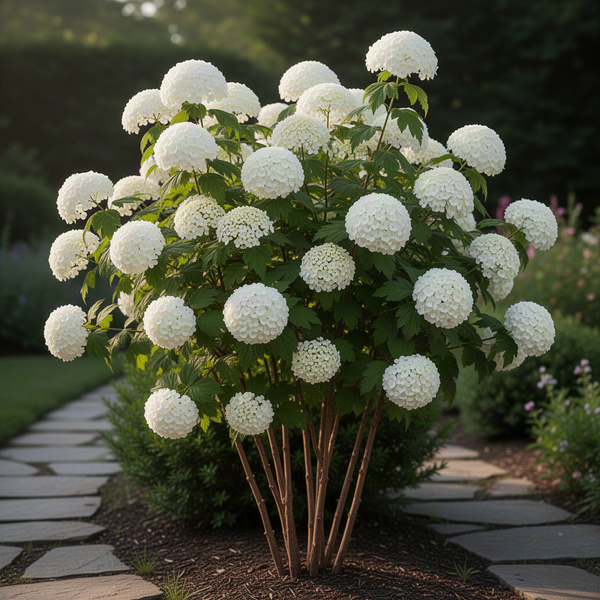 Live Japanese Snowball Viburnum Shrub, 8-10 Inch Hardy Garden Plant In Pot