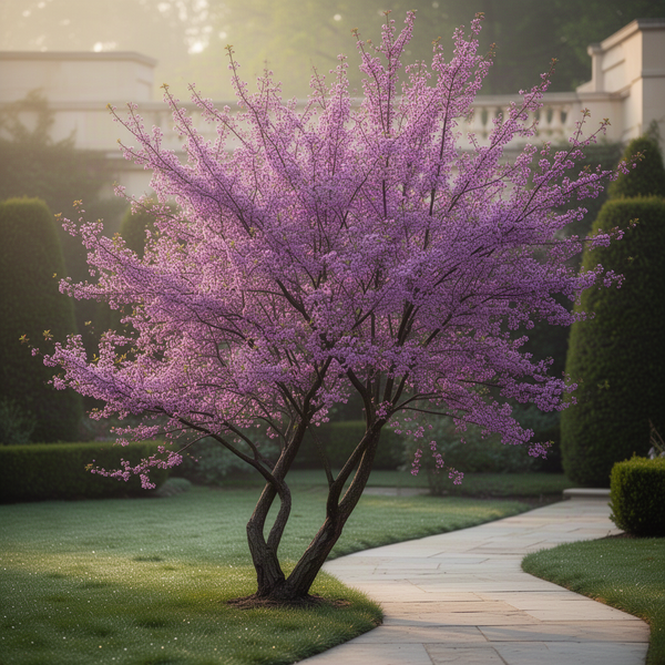 4 Live Eastern Redbud Trees, 6-12 Inch Hardy Flowering Landscape Trees