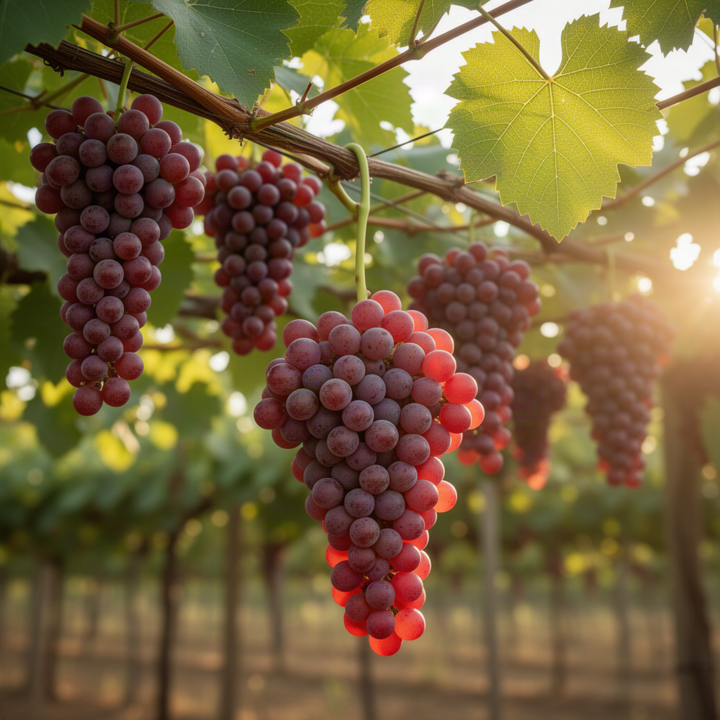 3 Red Grape Vine Plants, Live Climbing Vines, 5-9 Inches Tall For Trellis