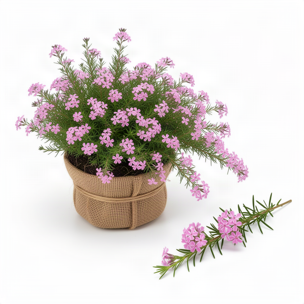 Creeping Phlox Starter Plant, White Pink Flowers, 2-3 Inch Ground Cover