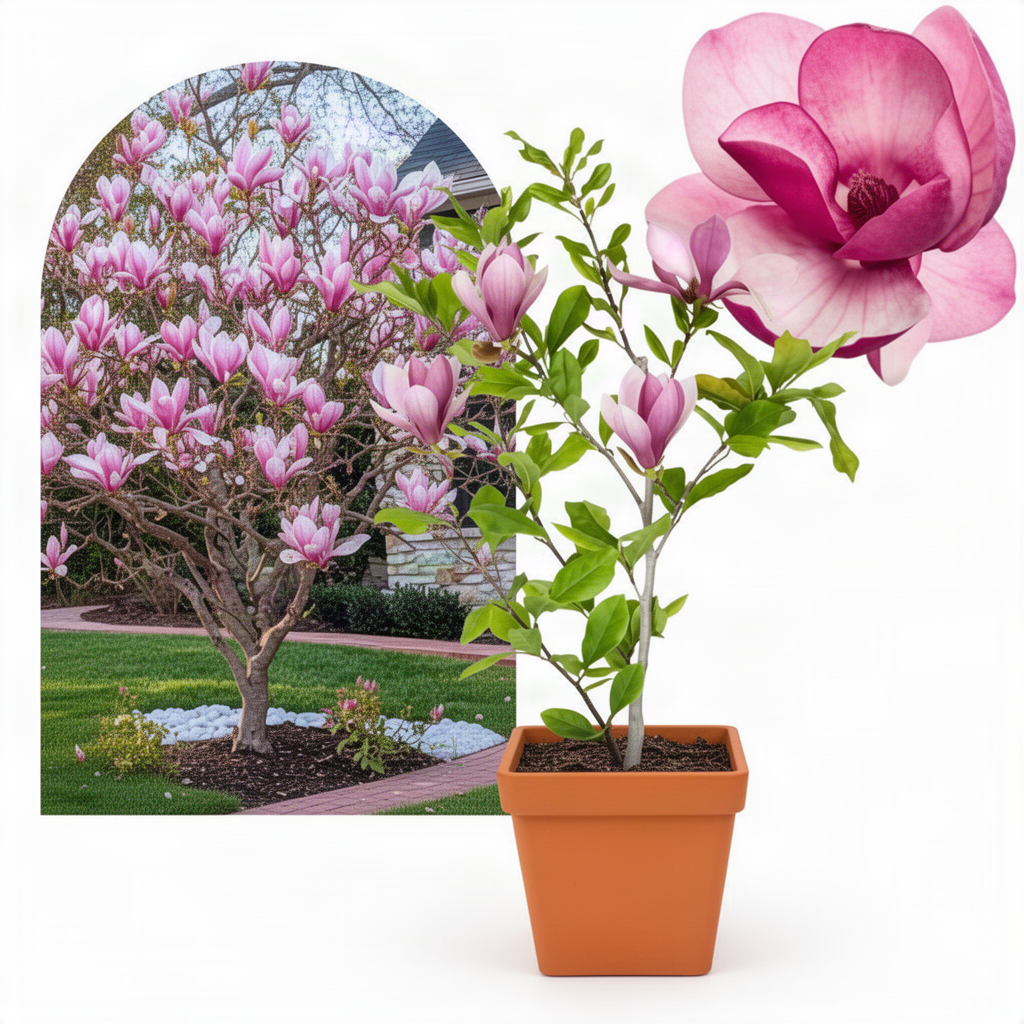 Jane Magnolia Live Flowering Garden Tree, 12-18 Inches Tall In A Gallon Pot