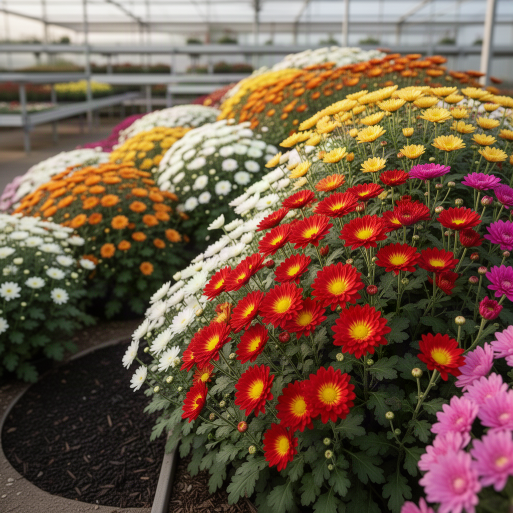 3 Live Chrysanthemum Starter Plants, 3-6 Inch Mixed Fall Mums For Planting